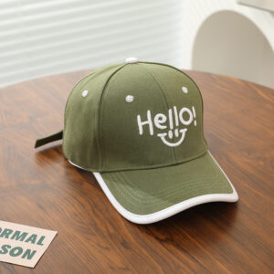 Children's HELLO Smiley Cap-[Fruit Green]] / Recommended head circumference (46-50cm) refer to 3-8 years old