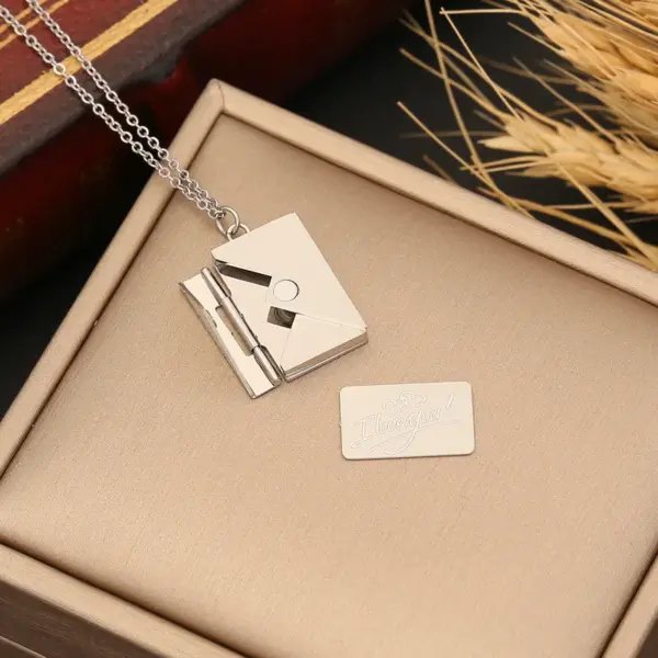 Wholesale PVD Coated 18K Gold Real Gold Plated Solid Color Stainless Steel Simple Style Waterproof Non Tarnish 304 Stainless Steel Pendant Necklace