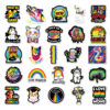 Wholesale 50 personalized DIY color rainbow graffiti cross-border ins wind laptop luggage decoration stickers