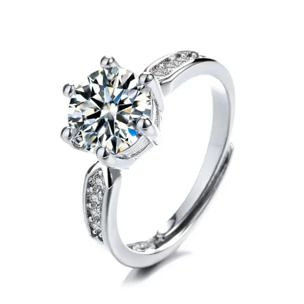 Wholesale Fashion Heart Shape Copper Inlay Zircon Open Ring