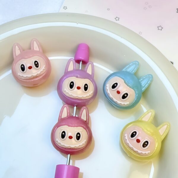 Wholesale DIY Soft Rubber Straight Hole Beads for Mobile Phone Chain - Monster Doll OLY Exclusive