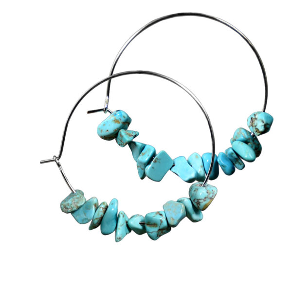 Wholesale European and American Distinctive Earrings Irregular Crystal Gravel Earrings Women's Simple Large Circle Earrings Exaggerated Large Ear Ring JewelryCrystal Stone Earrings