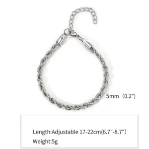 Steel Color [5mm] * 20 5cm Tail Chain
