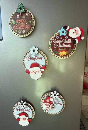 Wholesale 3D Christmas Countdown Photo Frame Magnetic Fridge Magnet