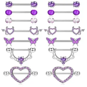 Purple Set of 14 Pieces