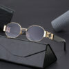 Wholesale Round Frame Sunglasses Metal Trendy Iuencer Sunglasses for Women Retro Lisa Style Photo Sunglasses