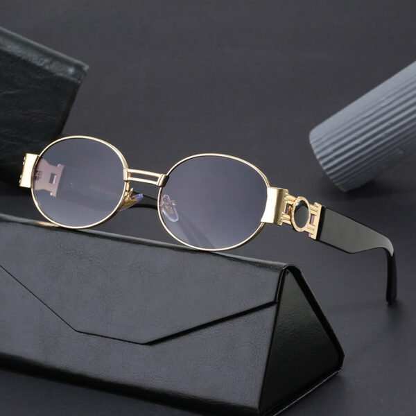 Wholesale Round Frame Sunglasses Metal Trendy Iuencer Sunglasses for Women Retro Lisa Style Photo Sunglasses