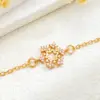 Simple Style Classic Style Snowflake 304 Stainless Steel Zircon Bracelets In Bulk