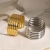 Wholesale 304 Stainless Steel Round PVD Coated 18K Real Gold Plated Real Gold Plated IG Style Simple Style Waterproof Non Tarnish Gold Bangle