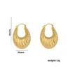 Wholesale PVD Coated Real Gold Plated C Shape Geometric Stainless Steel Casual Elegant Waterproof Non Tarnish Ear Studs
