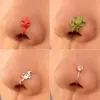 Nose Rings & Studs Retro Fashion U Shape Copper Zircon