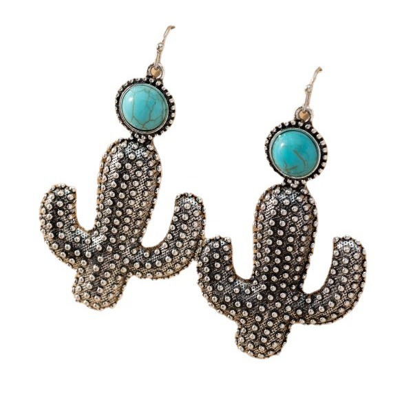 Wholesale vintage cactus turquoise earrings
