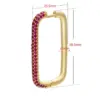 Wholesale Fashion Square Copper Plating Inlay Rhinestones 1 Piece