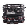 Wholesale Vintage multi-layered cowhide punk bracelet