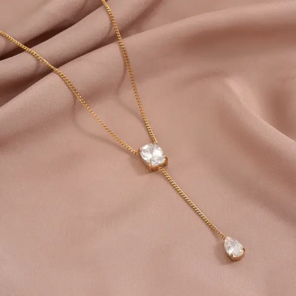 Wholesale PVD Coated Real Gold Plated 14K Round 304 Stainless Steel IG Style Elegant Simple Waterproof Non Tarnish Pendant Necklace