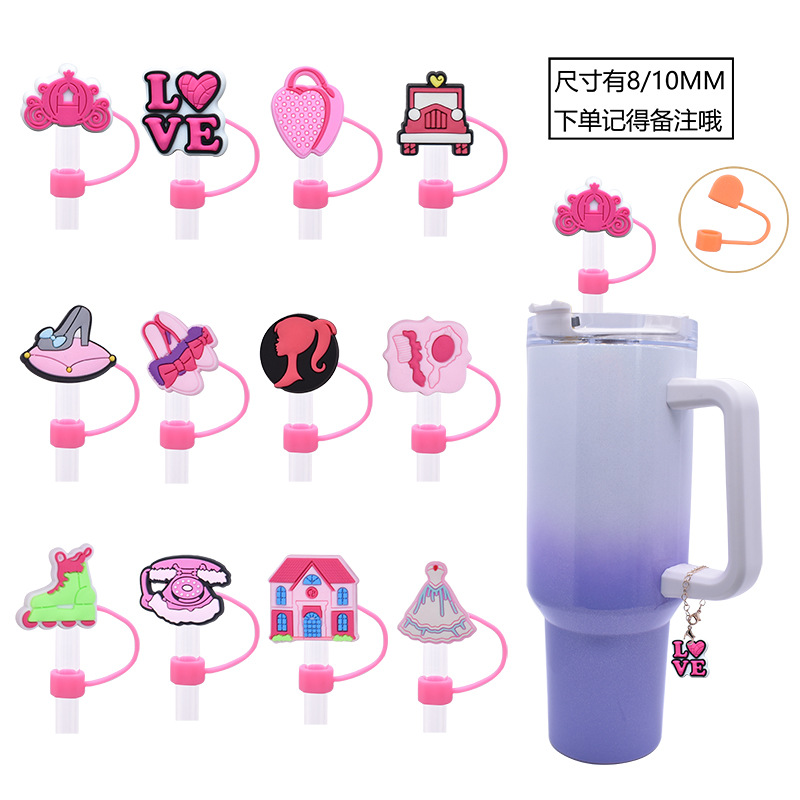 Wholesale Random 8/10MM Pink Dust Plug Straw Hat Creative DIY Straw Aessories