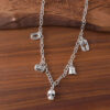 Wholesale Alloy Vintage Dark Skull Boots Pendant Necklace