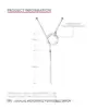 Wholesale PVD Coated Real Gold Plated Geometric Stainless Steel Waterproof Non Tarnish Necklace