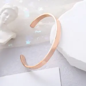 6mm Glossy C- Shaped-Rose / Gold