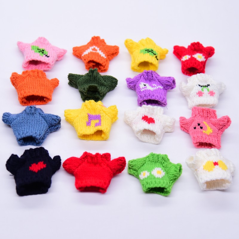 Wholesale 10cm Head Dog Doll Replacement Clothes Sweater Toy Cotton Doll Aessories Finished essing Aessories