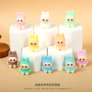 Labubu sitting posture with hanging holes-10 colors / All are shipped by default - select the color and contact customer service