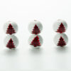 Wholesale 10pcs/pack lattice wooden beads Christmas wooden beads
