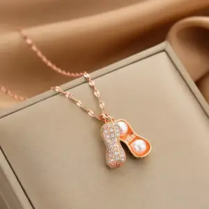 Rose Gold Pearl Peanut