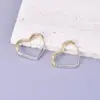 PVD Coated Real Gold Plated 18K Gold Heart 304 Stainless Steel Titanium Steel Waterproof Non Tarnish Earrings