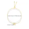 Wholesale Jewelry Elegant Simple Style Letter Copper Zircon Bracelets Box Chain Tennis Chain
