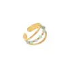 Simple Style Commute Solid Color Stainless Steel Patchwork Open Ring