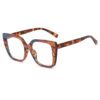 Wholesale New Style Simple and Fashionable Leopard Print Frame Plain Plain Mirror Internet Celebrity Same Style Distinctive Instagram European and American Anti-Blue Light Glasses Frame