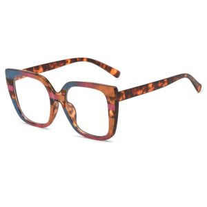Wholesale New Style Simple and Fashionable Leopard Print Frame Plain Plain Mirror Internet Celebrity Same Style Distinctive Instagram European and American Anti-Blue Light Glasses Frame
