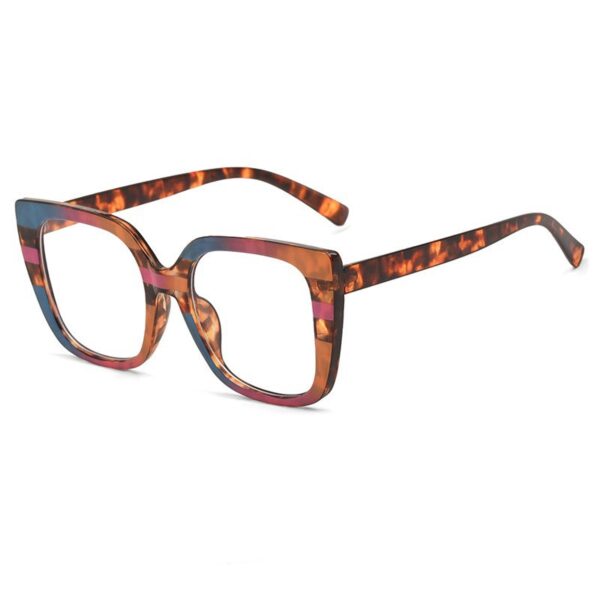 Wholesale New Style Simple and Fashionable Leopard Print Frame Plain Plain Mirror Internet Celebrity Same Style Distinctive Instagram European and American Anti-Blue Light Glasses Frame