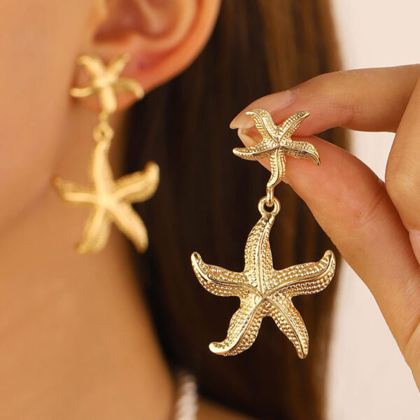 oly-f3fa86bb30a7a5c7f7878adba7f77840 Wholesale European and American Cross-Border Retro Simple Ocean Stainless Steel Earrings Fashion Ins Elegant Starfish Accessible Luxury High-End Jewelry