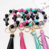 Wholesale Cross Silicone Beaded Keychain