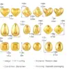 Wholesale 304 Stainless Steel Water Droplets PVD Coated 18K Gold Plated Simple Style Classic Style Waterproof Non Tarnish Gold Silver Ear Studs