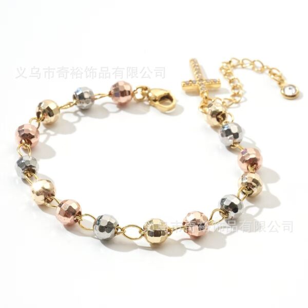 Wholesale Three-color electrophoretic laser bead women's bracelet