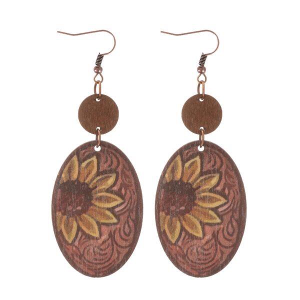 oly-f407b660302d5e1b2cded2dbea069b01 Wholesale Western style cactus suower earrings wooden earrings