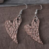 Wholesale Heart-shaped textured retro earrings