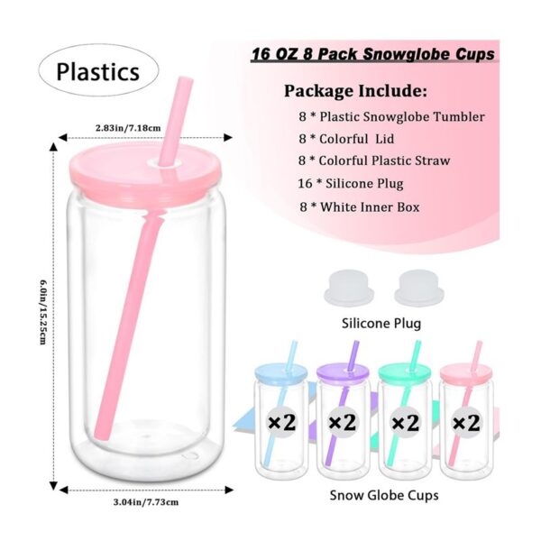 Wholesale Color Double Layer Plastic Cup 16oz Plastic Mason Cup Eco-Friendly Jelly Color Suction Cup Portable Drop Resistant