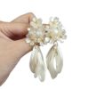 oly-f40cb02bac2acb819ee9917389c425a9 Wholesale Ser Fairy French Flower Exaerated Earrings Niche Design High-grade Long Tassel Earrings Bridal Earrings Women
