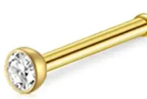 Straight Rod Gold White Diamond