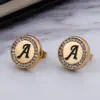 Wholesale PVD Coated 18K Gold Plated Letter Stainless Steel Sweet Waterproof Non Tarnish Earrings Necklace
