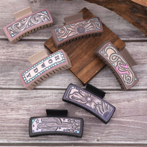 Wholesale Cross Border West Denim Wind Cactus Sunflower Letter Hairpin Women Shark Clip AliExpress Amazon