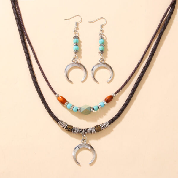 oly-f4196a1ded6bd11de3c3ff2284fd26ae Wholesale Vintage alloy cross heart wolf tooth pendant beaded necklace