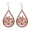 Wholesale Thanksgiving turkey pumpkin wooden earrings