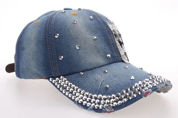 Wholesale Owl three-row Diamond Denim baseball cap B094
