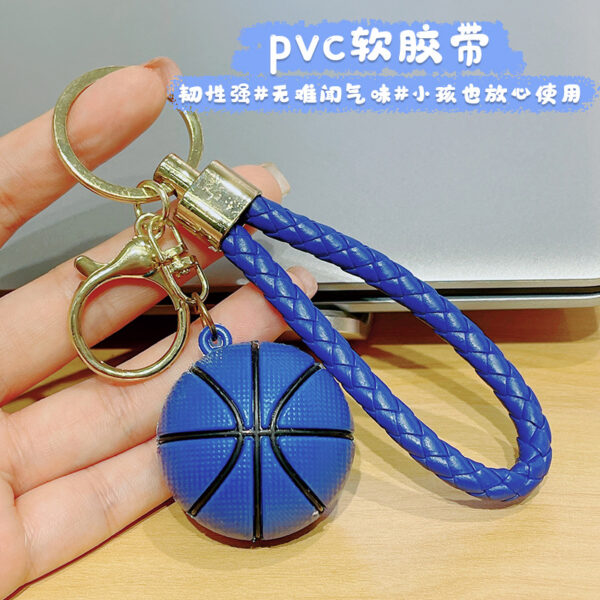 Wholesale New year basketball pendant bag key chain ornaments creative new flexible glue basketball key chain accessories gift