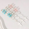 oly-f431b4a1963e288029c55f9b0507a103 Wholesale 10mm glass pearl cross blessing beaded bracelet