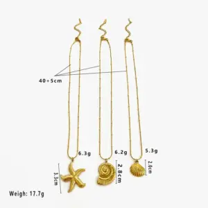 Main Picture Starfish Shell Conch Three-Piece Set